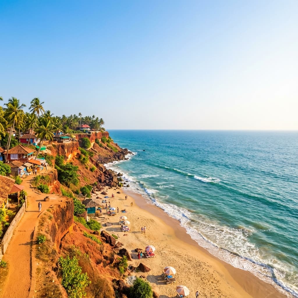 Taxi route from Trivandrum to Varkala