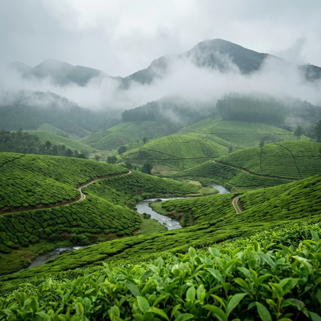 Taxi route from Trivandrum to Munnar